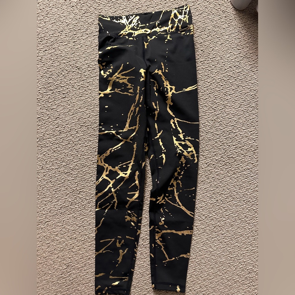 Gold and Black Leggings